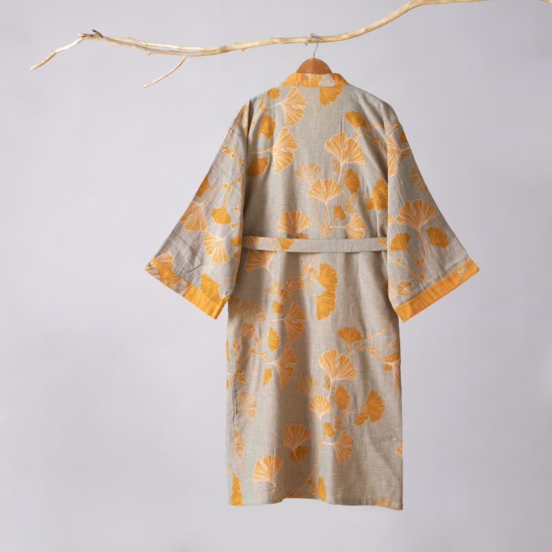 Ownkoti Cotton Gauze Ginkgo Kimono Robe - image 57