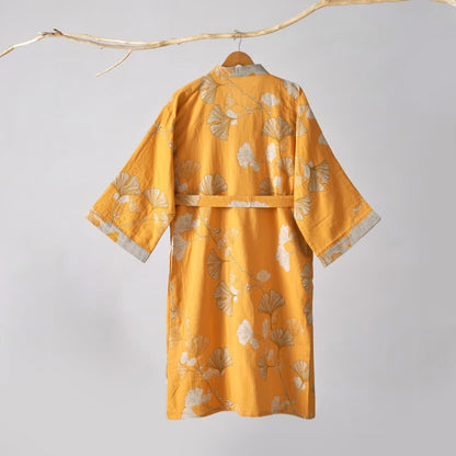Ownkoti Cotton Gauze Ginkgo Kimono Robe - image 50