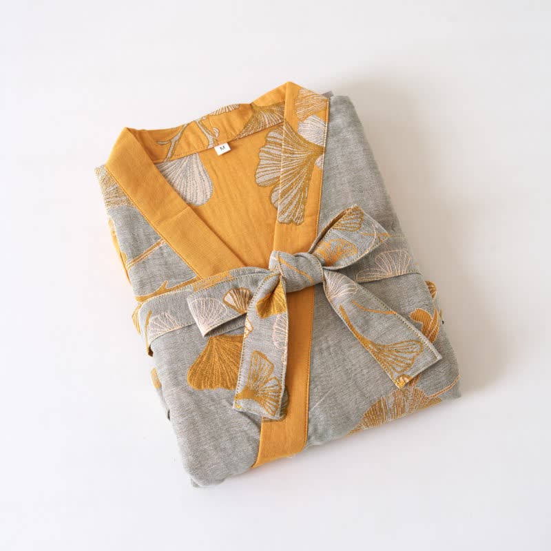 Ownkoti Cotton Gauze Ginkgo Kimono Robe - image 58