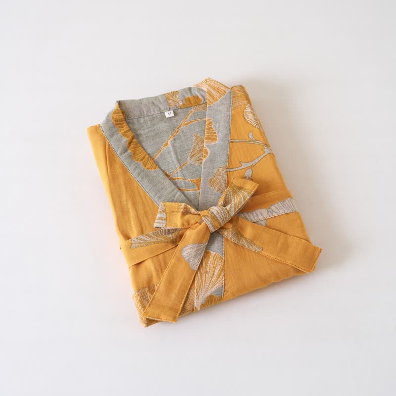 Ownkoti Cotton Gauze Ginkgo Kimono Robe - image 51