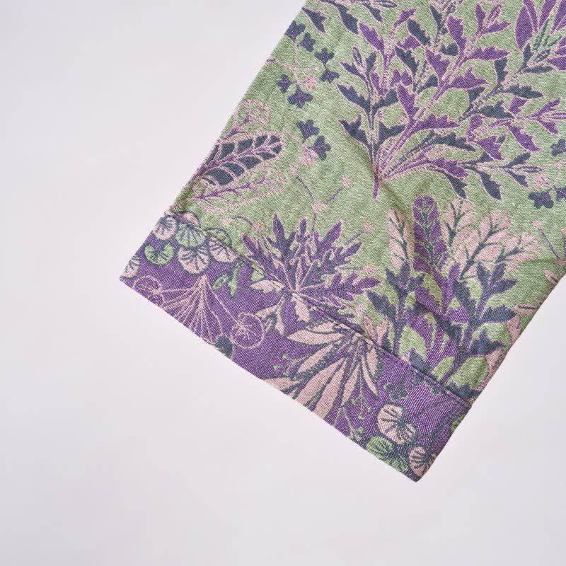 Botanical Plant Ruffled Cotton Nightdress - image 6