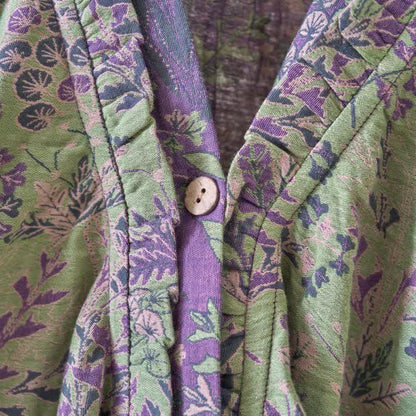 Botanical Plant Ruffled Cotton Nightdress - image 5