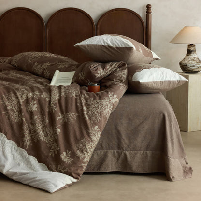 Rustic Woven Linen Blend Duvet Cover Set(4PCS) - image 1