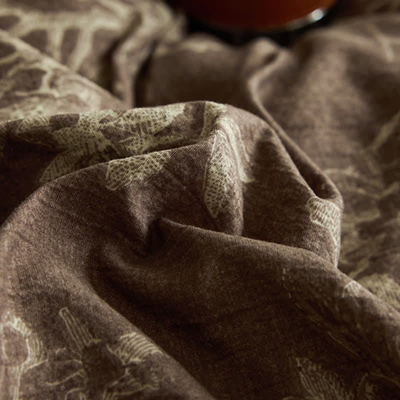 Rustic Woven Linen Blend Duvet Cover Set(4PCS) - image 6