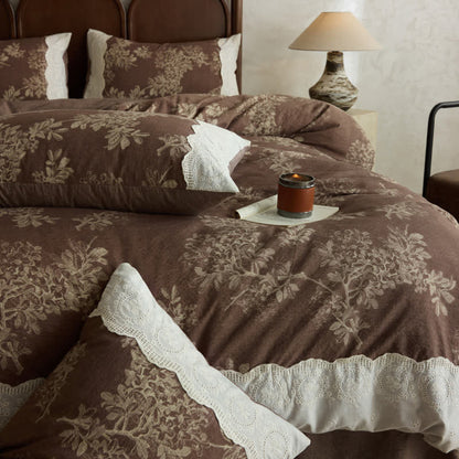 Rustic Woven Linen Blend Duvet Cover Set(4PCS) - image 4