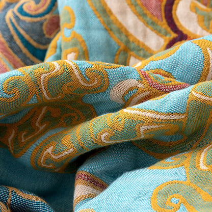 Vintage Pattern Lotus Cotton Gauze Quilt - image 2