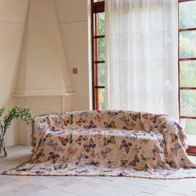 Elegant Butterfly Tassel Cotton Blanket - image 6