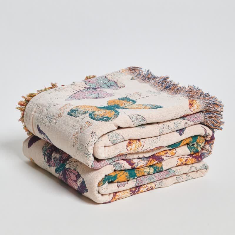 Elegant Butterfly Tassel Cotton Blanket - image 8