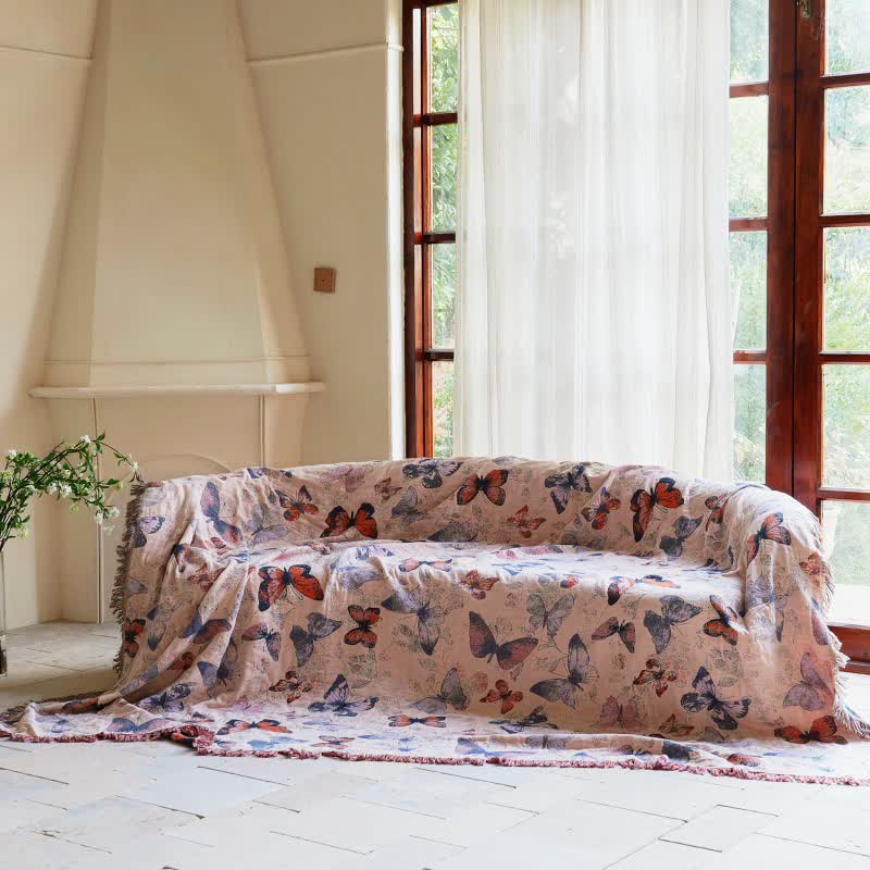 Elegant Butterfly Tassel Cotton Blanket - image 1
