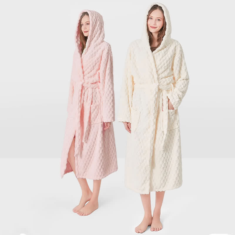 Ownkot Soild Color Unisex Absorbent Hooded Robe - image 1