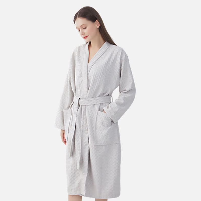 Ownkot Quick-drying Waffle Weave Cotton Spa Bathrobe - image 2