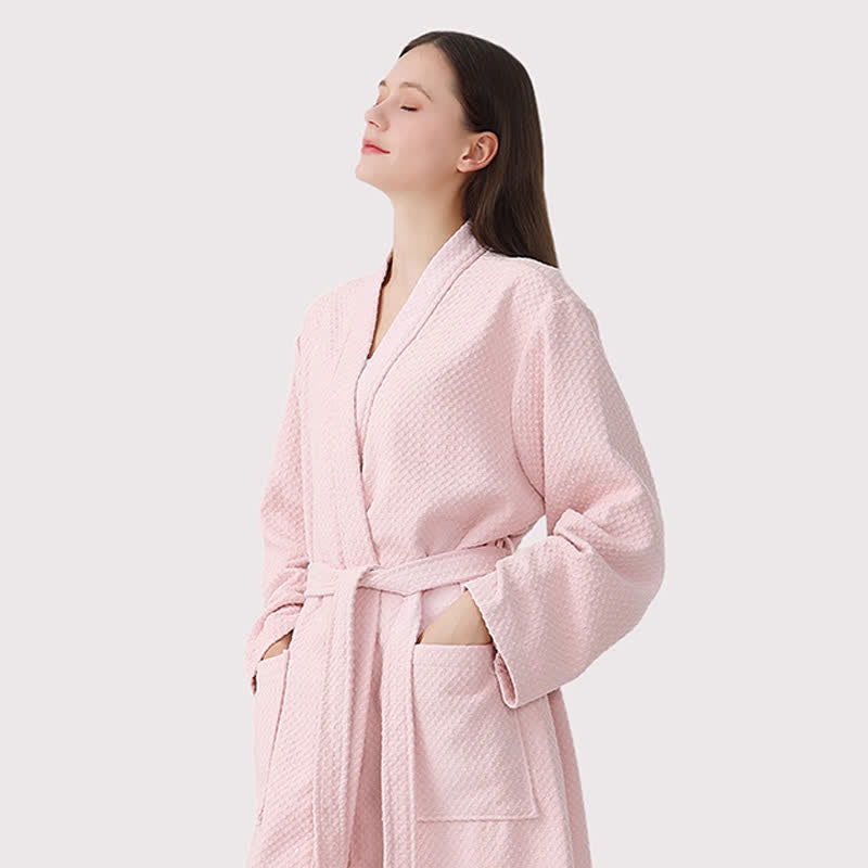 Ownkot Quick-drying Waffle Weave Cotton Spa Bathrobe - image 13