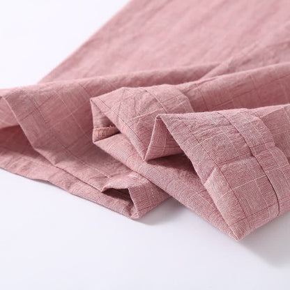 Subtle Plaid Cotton Gauze Kimono Loungewear - image 6