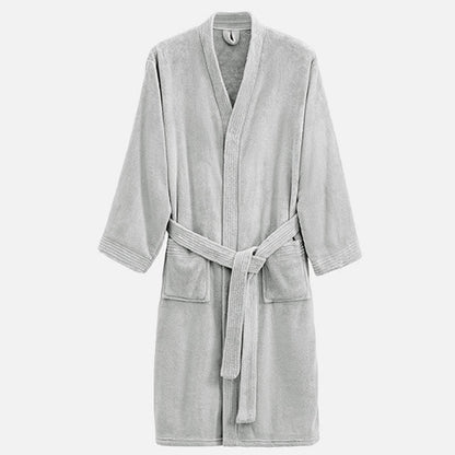 Ownkot Unisex Cozy Hotel & Spa Terry Cloth Robe - Light Gray - XL - image 12