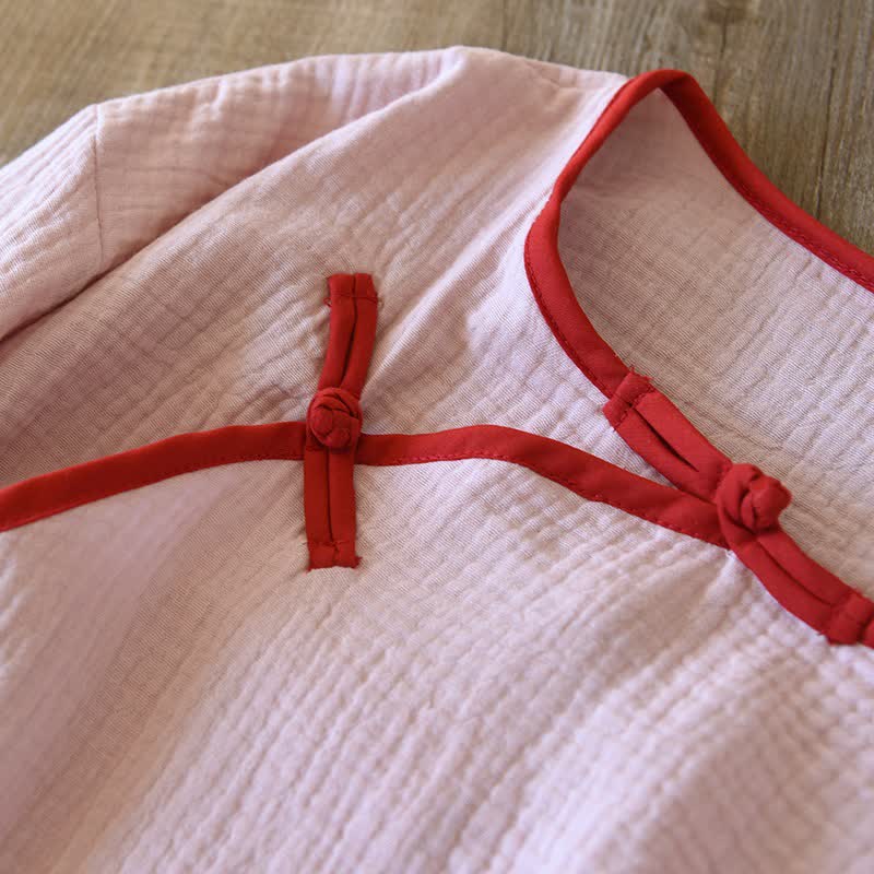 Oriental Style Cotton Gauze Kimono Loungewear - image 8