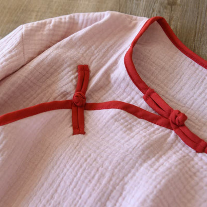 Oriental Style Cotton Gauze Kimono Loungewear - image 8