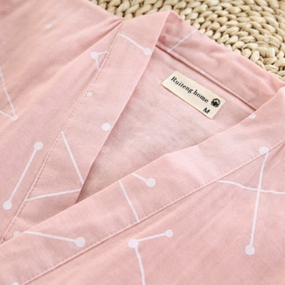 Couple Matching Line Cotton Kimono Loungewear - image 4