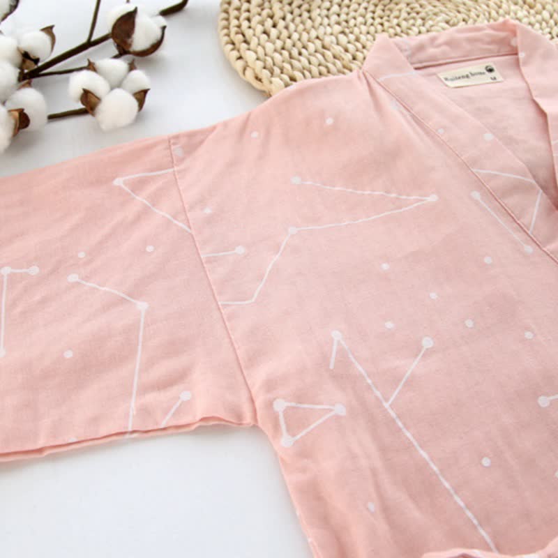 Couple Matching Line Cotton Kimono Loungewear - image 5