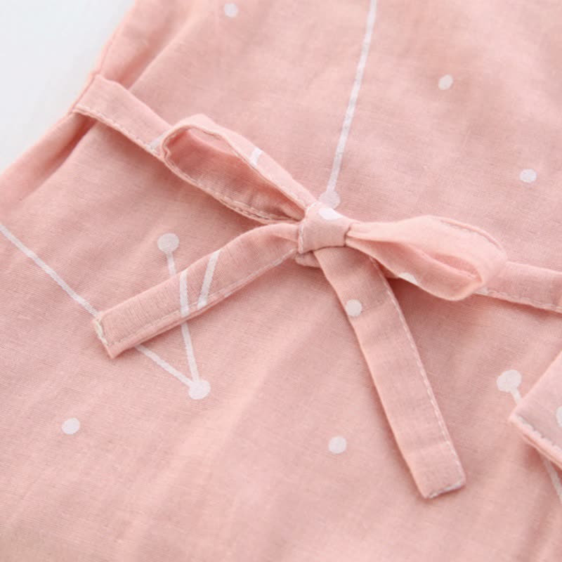 Couple Matching Line Cotton Kimono Loungewear - image 7