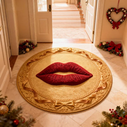 Red Lip 3D Effect Rug - image 1