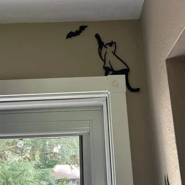 Bat Black Cat Door Frame Decor - image 3