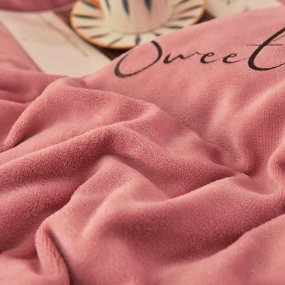 Sweet Home Printed Plush Bedding Set(4PCS) - image 4