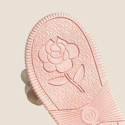 Chiffon Floral Linen House Slippers - image 7