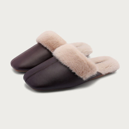 Simple Solid Plush House Slippers - Dark Coffee - 2XL - image 11