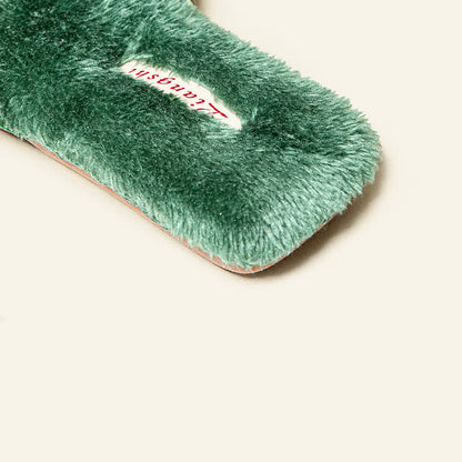 Retro Floral Embroidered Plush House Slippers - image 6