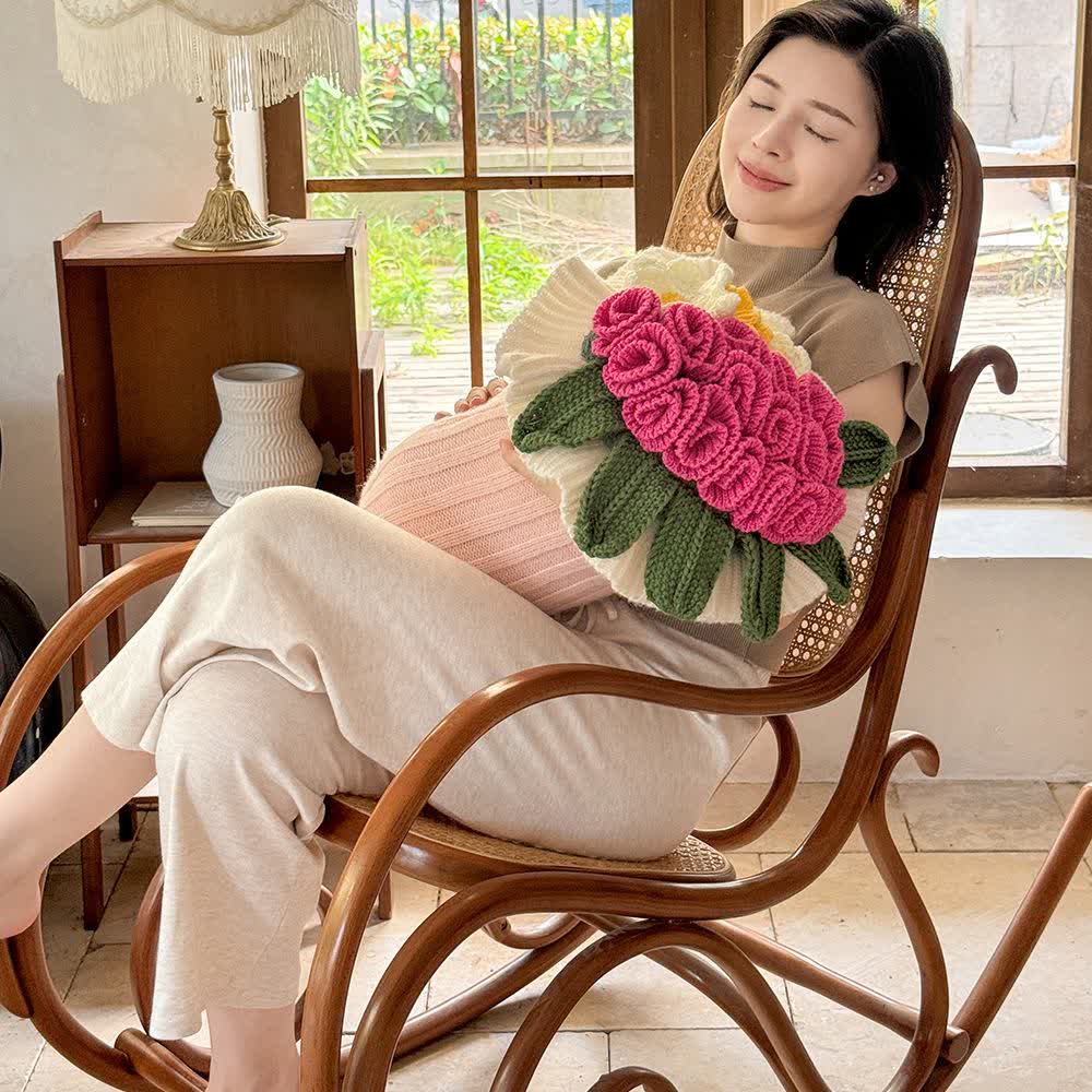 Rose Bouquet Pillow Blanket 2-in-1 - Rose Red - Flower 8"W x 23"L + Blanket 47"W x 63"L - image 10