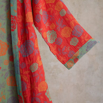 Romantic Rose Cotton Gauze Kimono Robe - image 6
