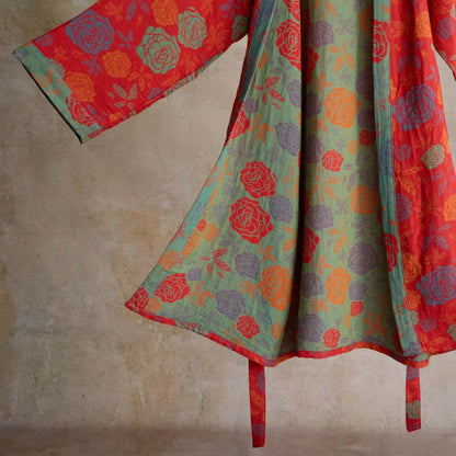 Romantic Rose Cotton Gauze Kimono Robe - image 5