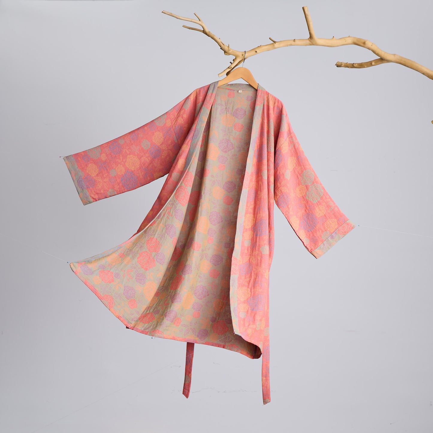 Romantic Rose Cotton Gauze Kimono Robe - image 13