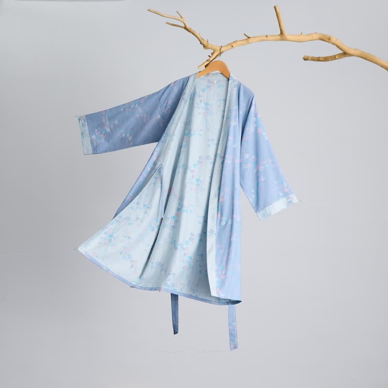 Graceful Plum Blossom Cotton Gauze Kimono Robe - image 2