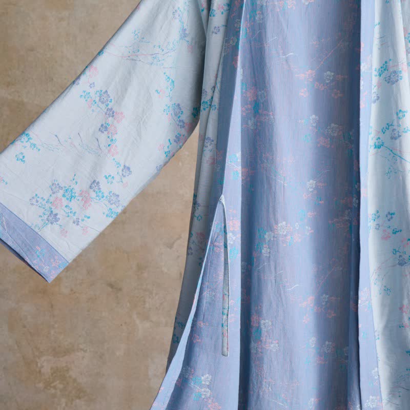 Graceful Plum Blossom Cotton Gauze Kimono Robe - image 10