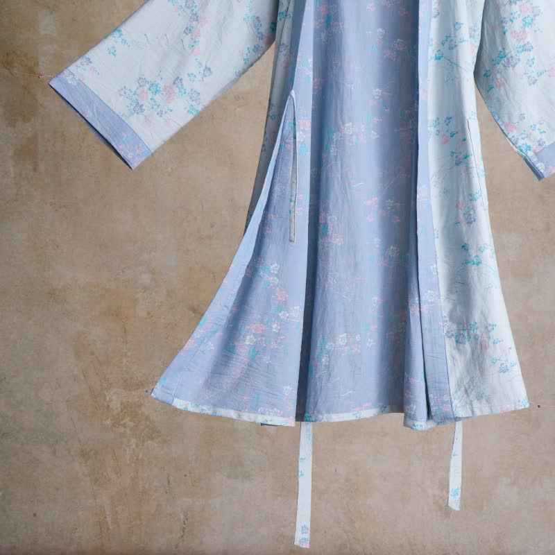 Graceful Plum Blossom Cotton Gauze Kimono Robe - image 11