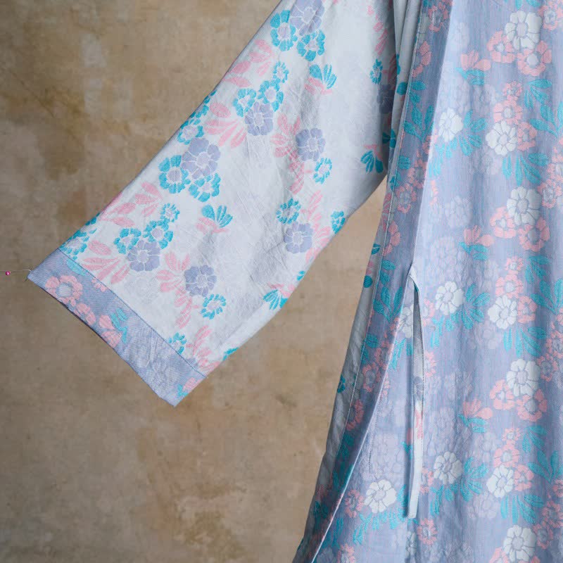 Charming Floral Cotton Gauze Kimono Robe - image 10