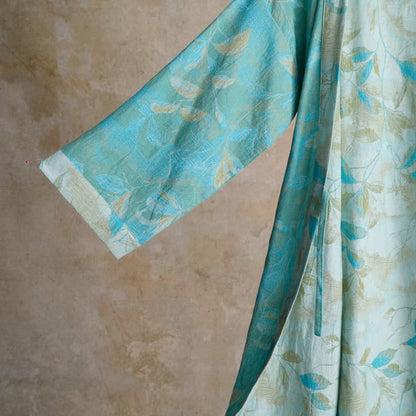 Ownkoti Natural Leaf Cotton Gauze Kimono Robe - image 4