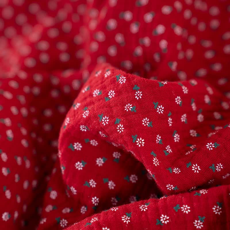 Red Floral Pure Cotton Pajama Set - image 15
