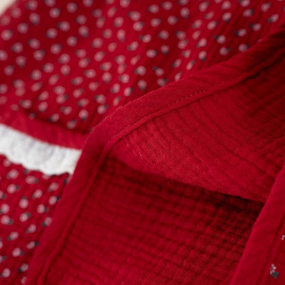 Red Floral Pure Cotton Pajama Set - image 12