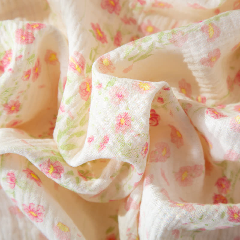 Elegant Begonia Cotton Gauze Pajama Set - image 12