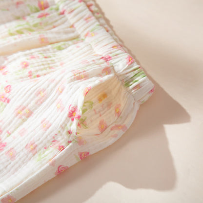 Elegant Begonia Cotton Gauze Pajama Set - image 9