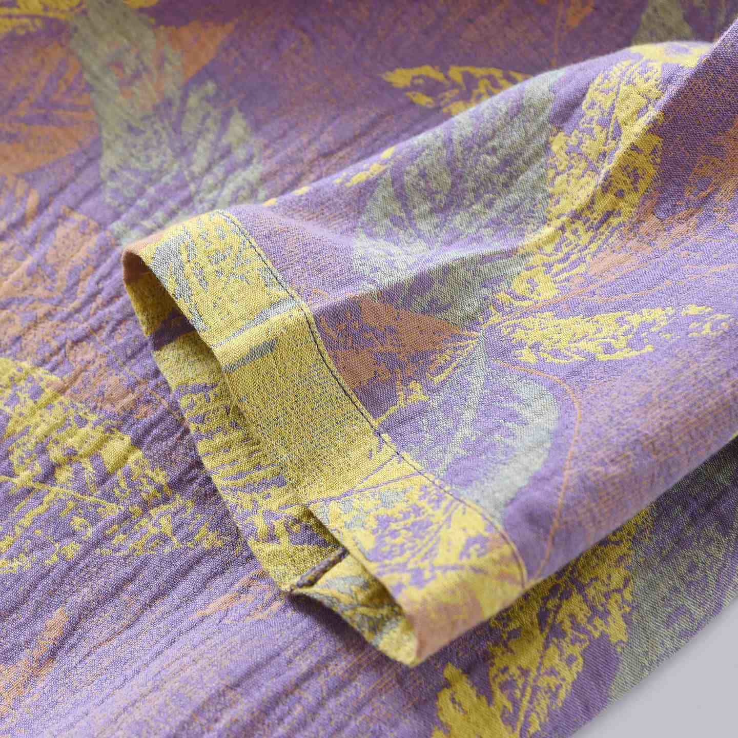 Oriental Style Leaf Pure Cotton Pajama Set - image 5