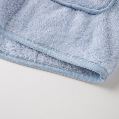 Solid Button Child Plush Loungewear Set - image 6