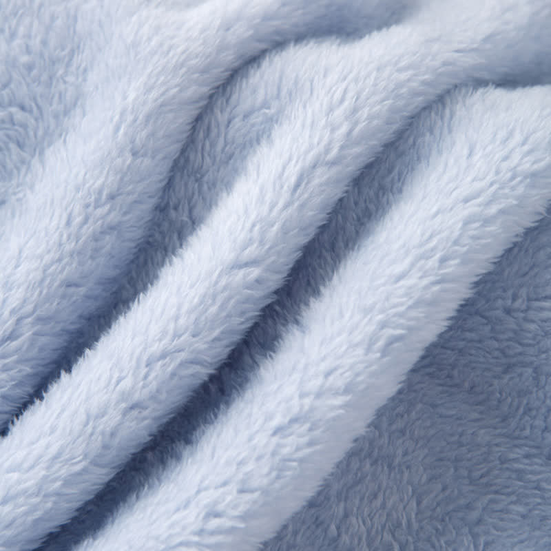 Solid Button Child Plush Loungewear Set - image 12