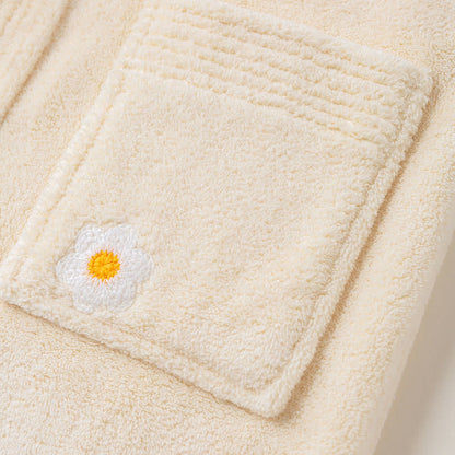 Floral Plush Child Robe with Pocket - image 2