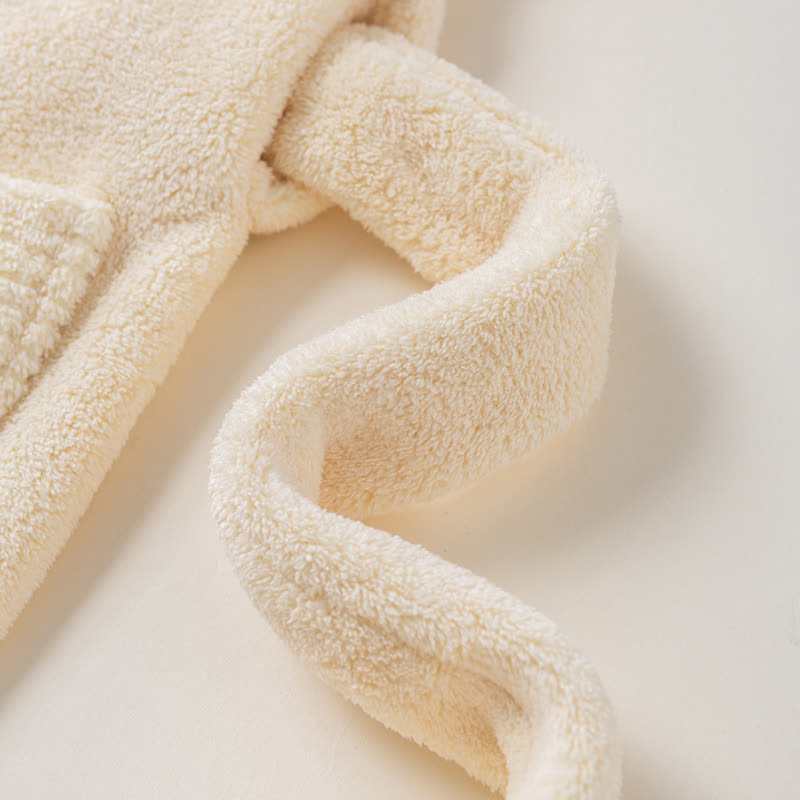 Floral Plush Child Robe with Pocket - image 4