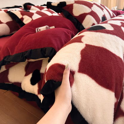 Romantic Plush Velvet 4-Piece Duvet Cover Set - image 7