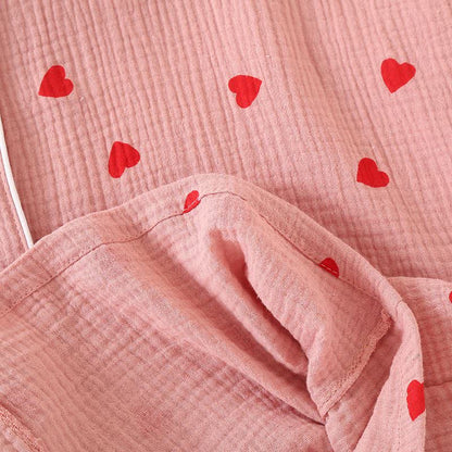 Heart Pure Cotton Gauze Button Nightgown - image 7