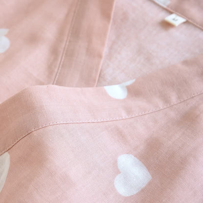 Heart Cotton Gauze Kimono Bathrobe - image 5